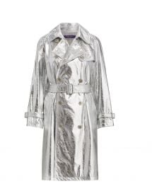 Jayne Metallic Leather Trench at Orchard Mile